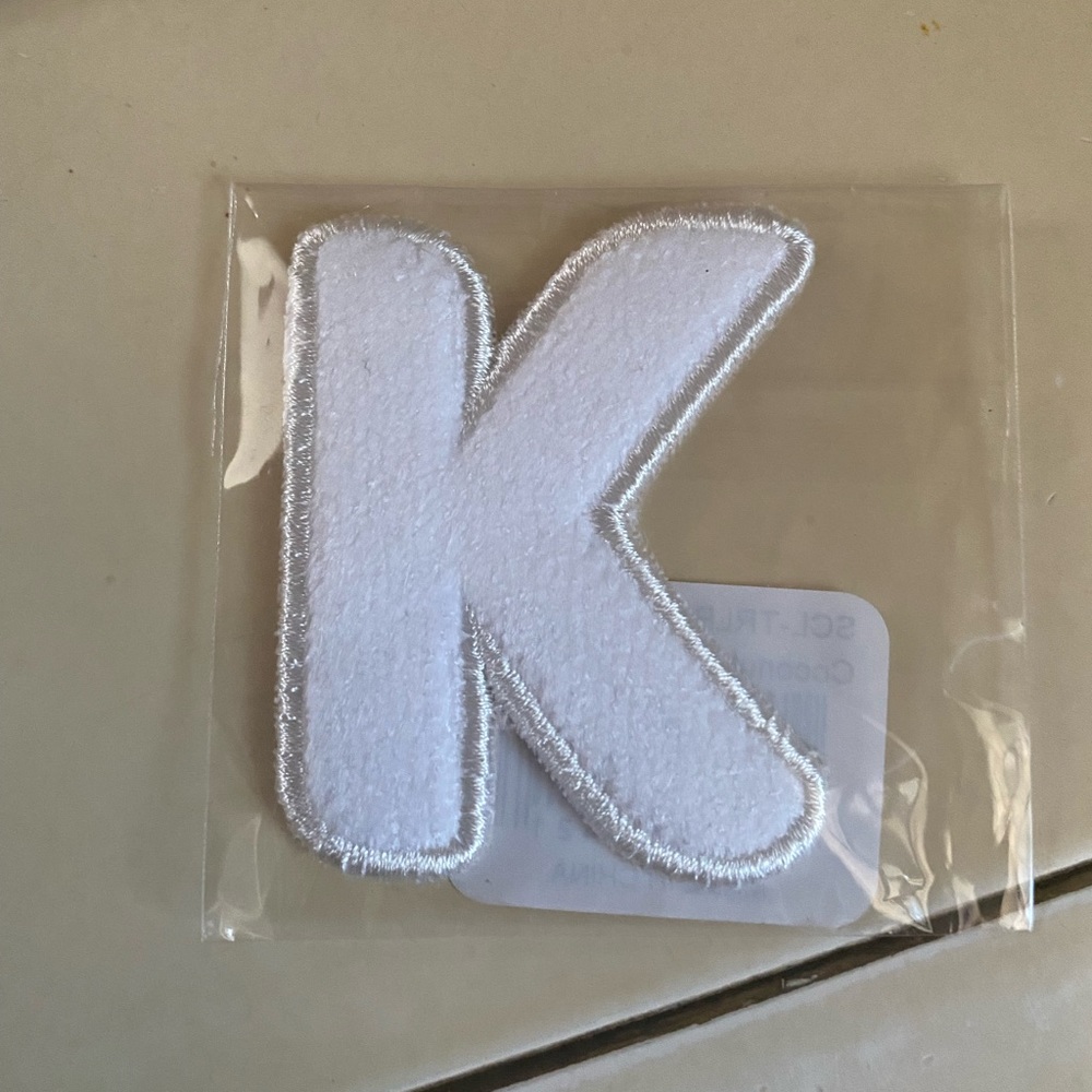 SCL “K” terry cloth patch